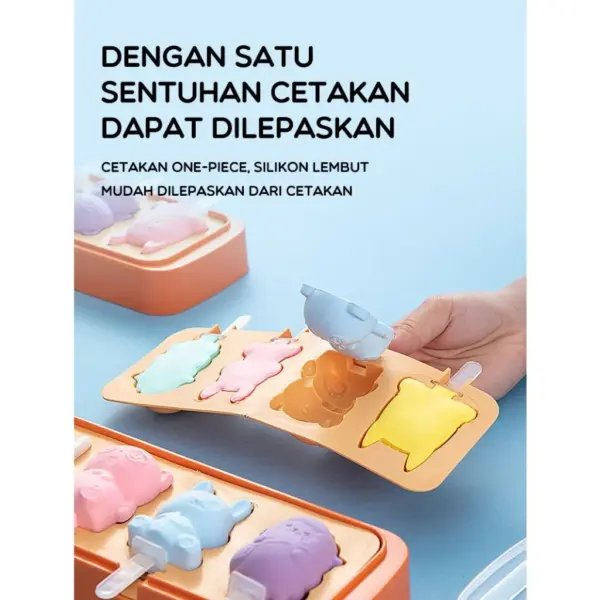 Bonbox Cetakan Es Silicone / Ice Cream Mold BKE30804 - Gambar 9