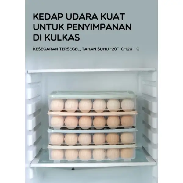 Bonbox Tempat Penyimpanan Telur Egg Container Kotak Plastik BKE30617 - Gambar 3