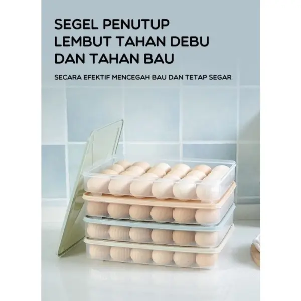 Bonbox Tempat Penyimpanan Telur Egg Container Kotak Plastik BKE30617 - Gambar 4