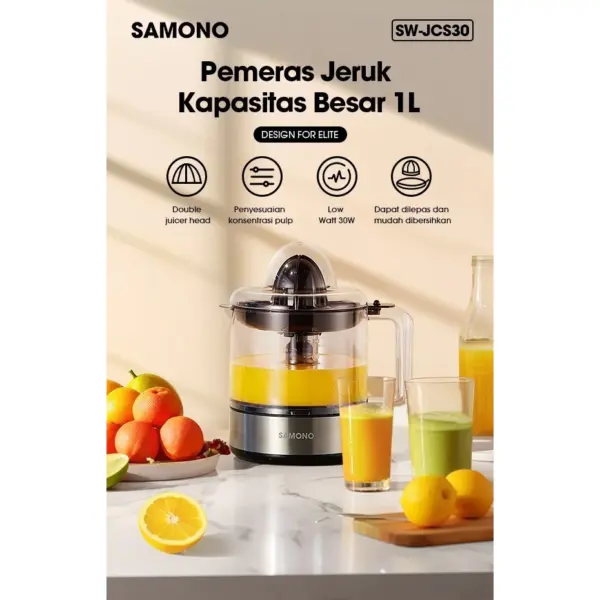 Samono Alat Pemeras Jeruk Elektrik Citrus Juicer Electric 1L - Gambar 2