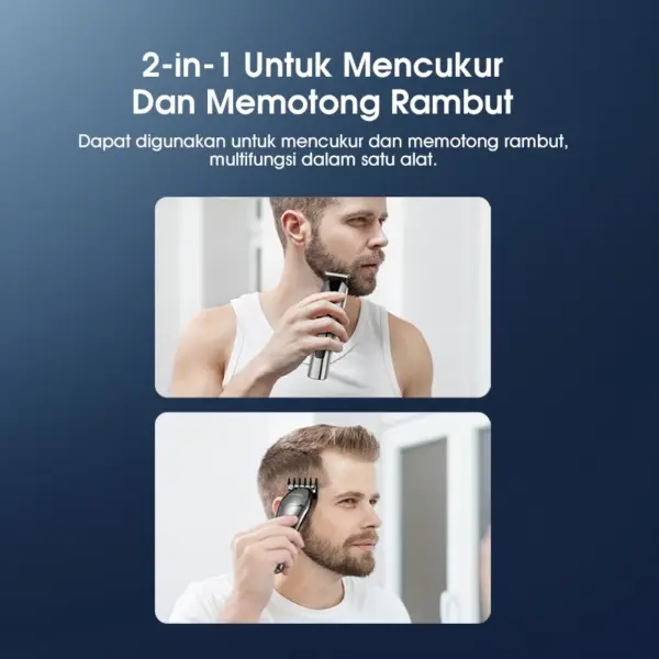 Samono Pencukur Rambut Kumis Jenggot Elektrik Shaver SW-HCT10 - Gambar 5